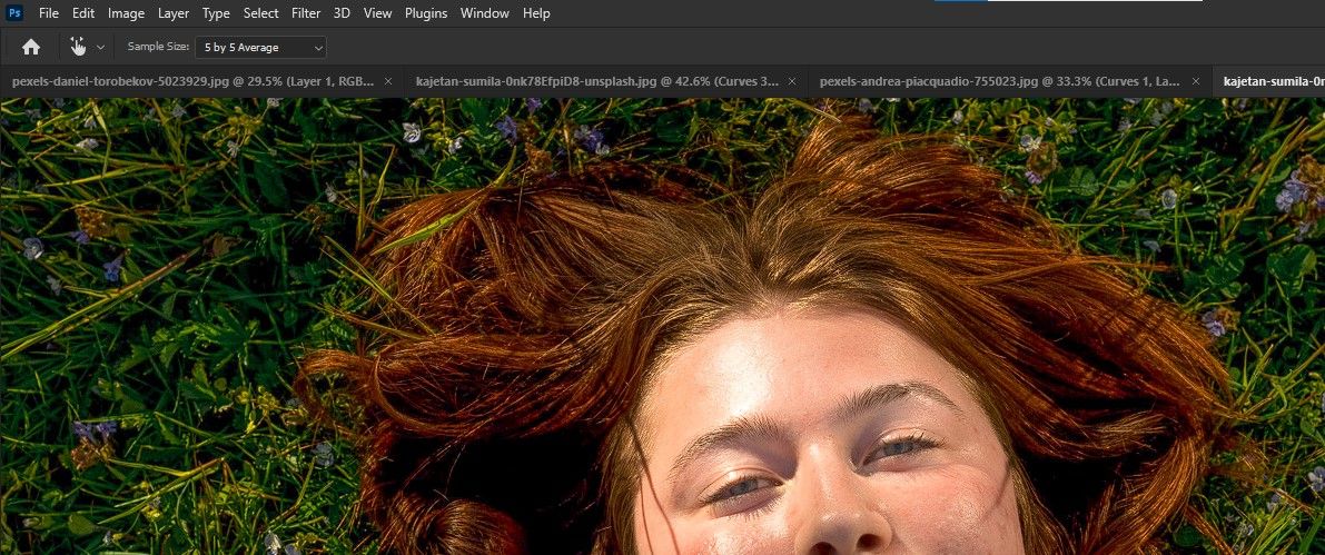 Параметр Sample Size установлен на 5x5 Average