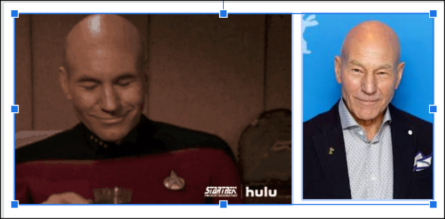 Вставленное статическое изображение и GIF в Google Slides