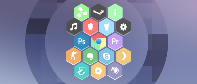 honeycomb icons for rainmeter