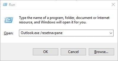 Выполнение команды resetnavpane в Windows