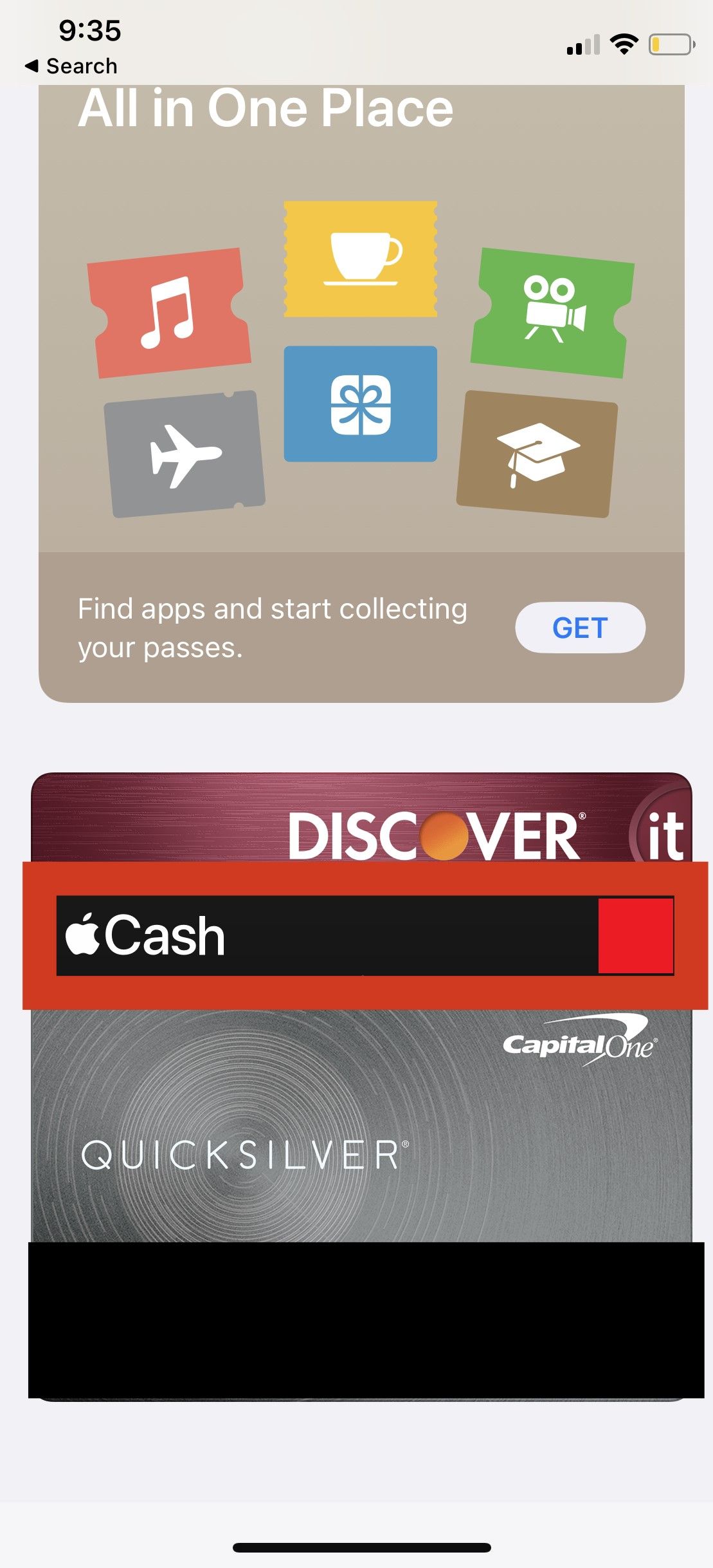 карточка Apple Cash в Wallet