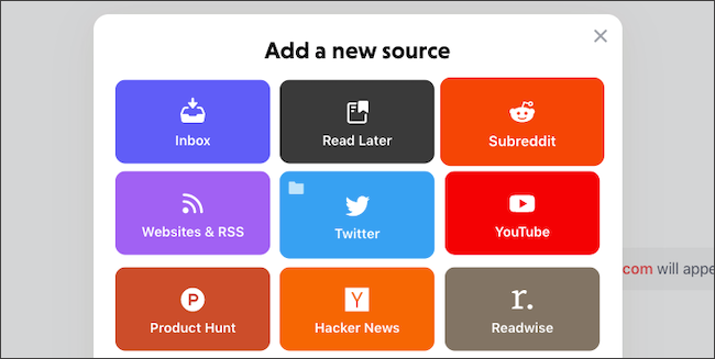 Add sources to personalized newsletter on Mailbrew
