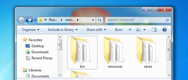 Скриншот папки saves с перечнем миров Minecraft