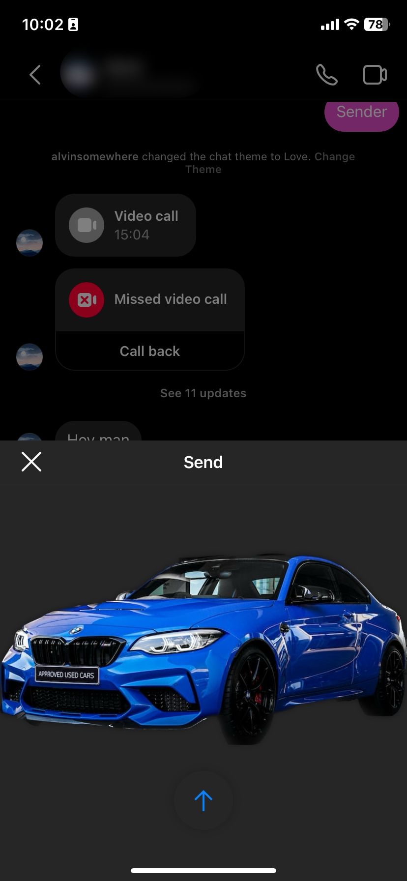 Поделиться извлечённым изображением в Instagram