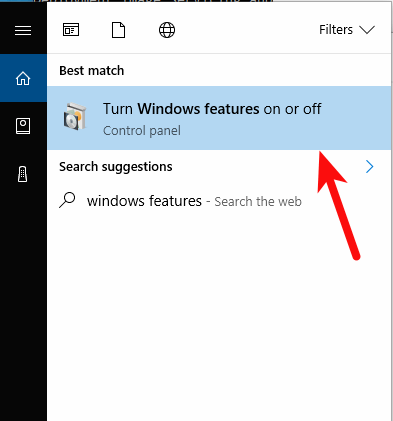 Окно компонентов Windows с выбором .NET Framework 3.5