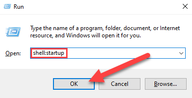 Откройте окно Выполнить и нажмите ОК.