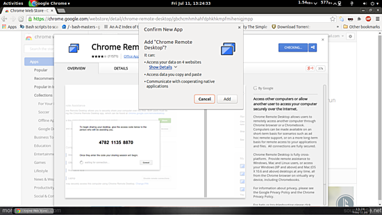 Подтверждение добавления расширения в Chrome