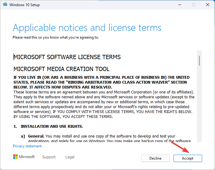 Мастер установки Windows 10