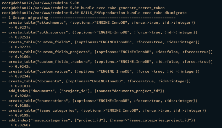 Миграция базы данных Redmine
