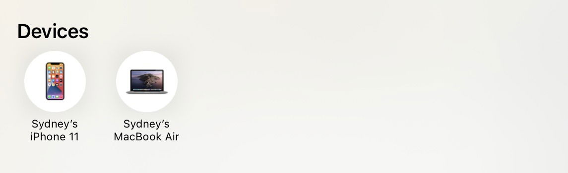 Apple Airdrop Devices