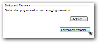 Окно Переменные среды в свойствах системы