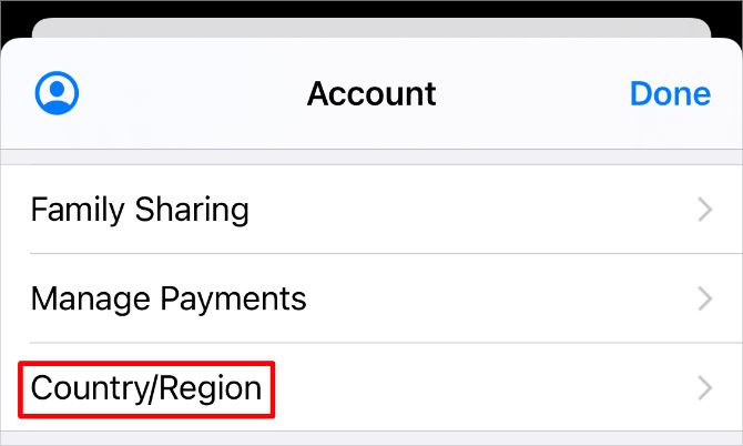 Настройки Страны/Региона для учётной записи Apple ID