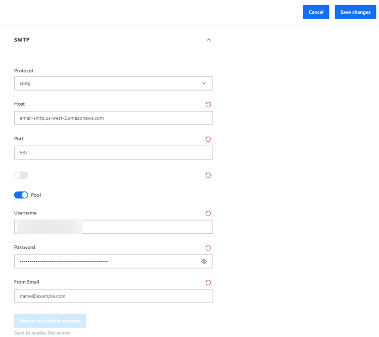 Настройка SMTP Rocket.Chat