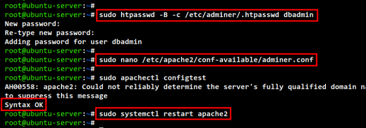 Подтверждение базовой аутентификации перед Adminer
