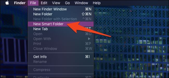 Диалог создания умной папки в Finder