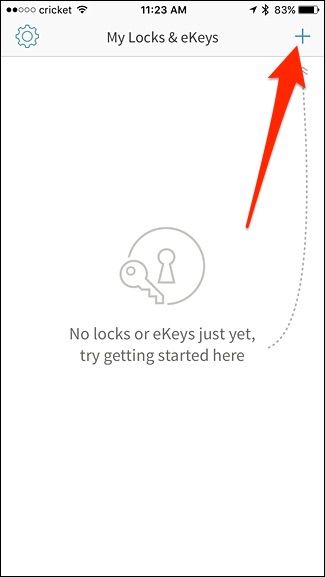 Экран со списком устройств, кнопка плюс