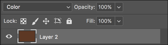 Переключение режима наложения на Цвет