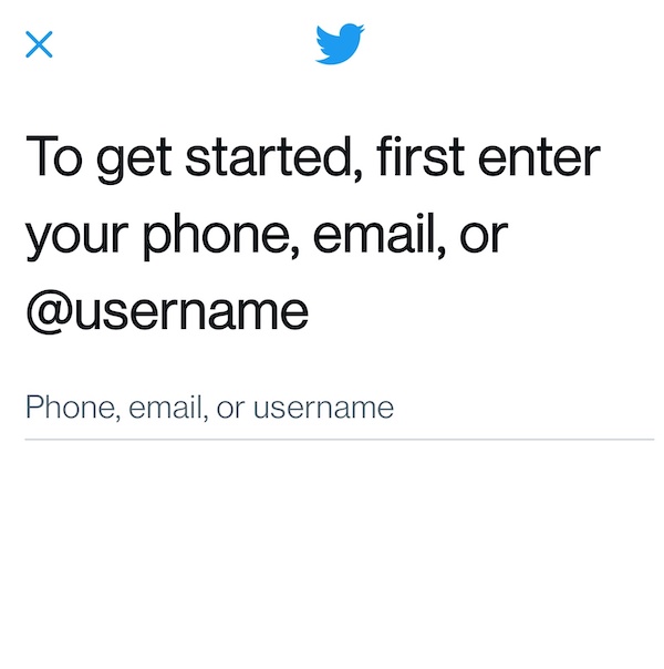 вход в Twitter на мобильном
