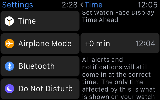 Выбор количества минут на Apple Watch
