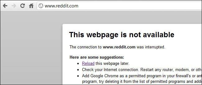 Блокированный сайт: пример страницы недоступна