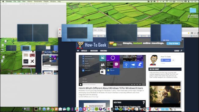 Оверлей макетов для привязки окна — перетяните окно на желаемую область