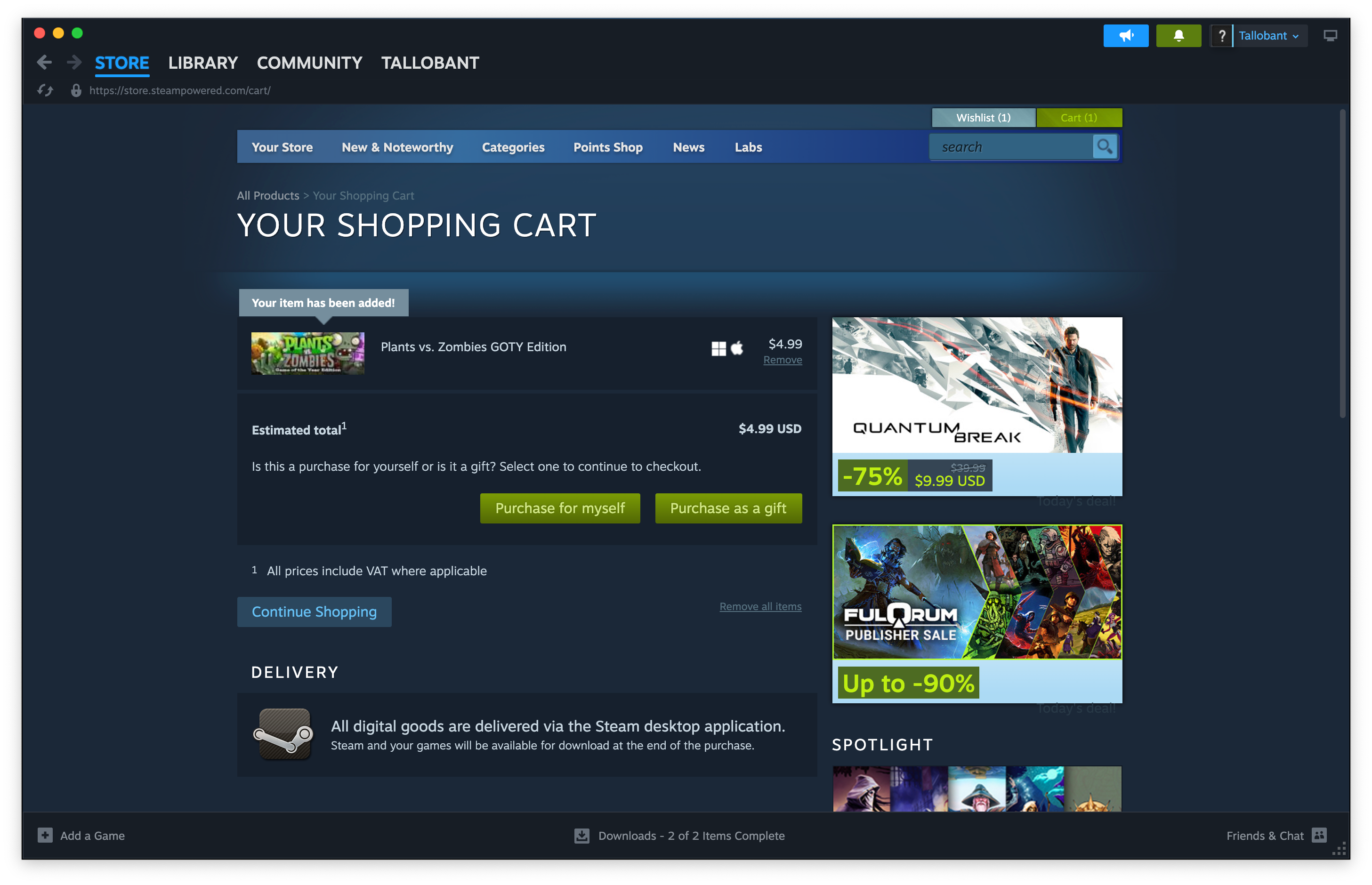 Plants vs Zombies in Cart on Steam