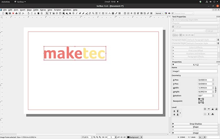 Make Business Card With Scribus Import Logo