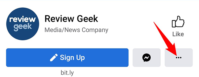 Нажмите три точки на странице в мобильном приложении.