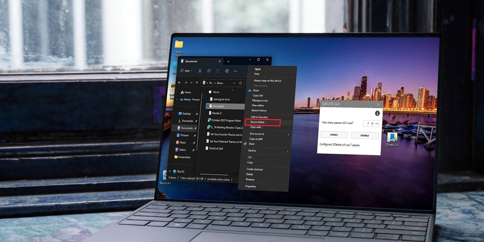 SDelete GUI: добавить Secure Delete в Windows