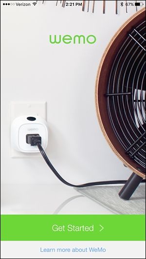 Выбор WeMo Switch в приложении