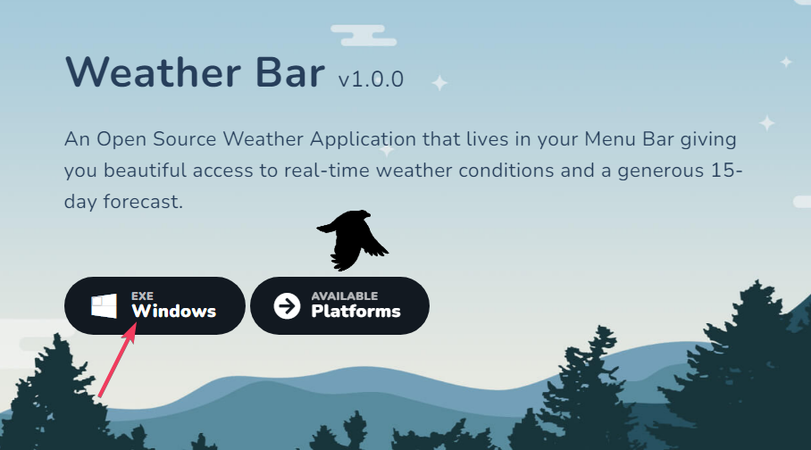 Кнопка загрузки EXE для Windows