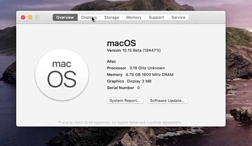 macOS Catalina в VirtualBox