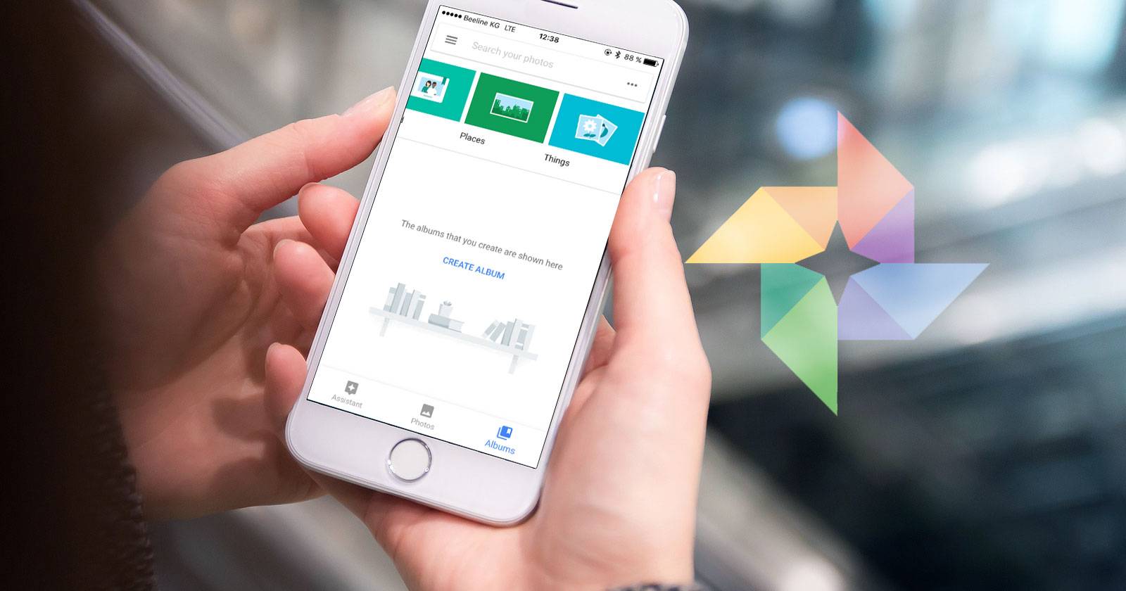 Приложение Google Photos на iPhone