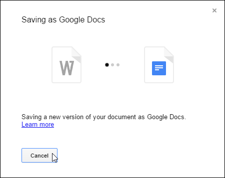 Процесс сохранения как Google Docs