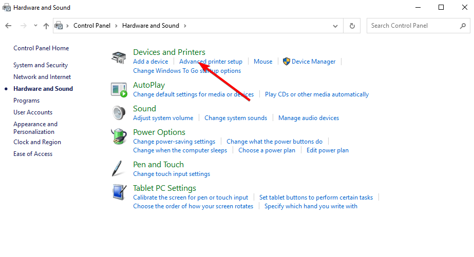 Скриншот: выбор порта принтера в Windows