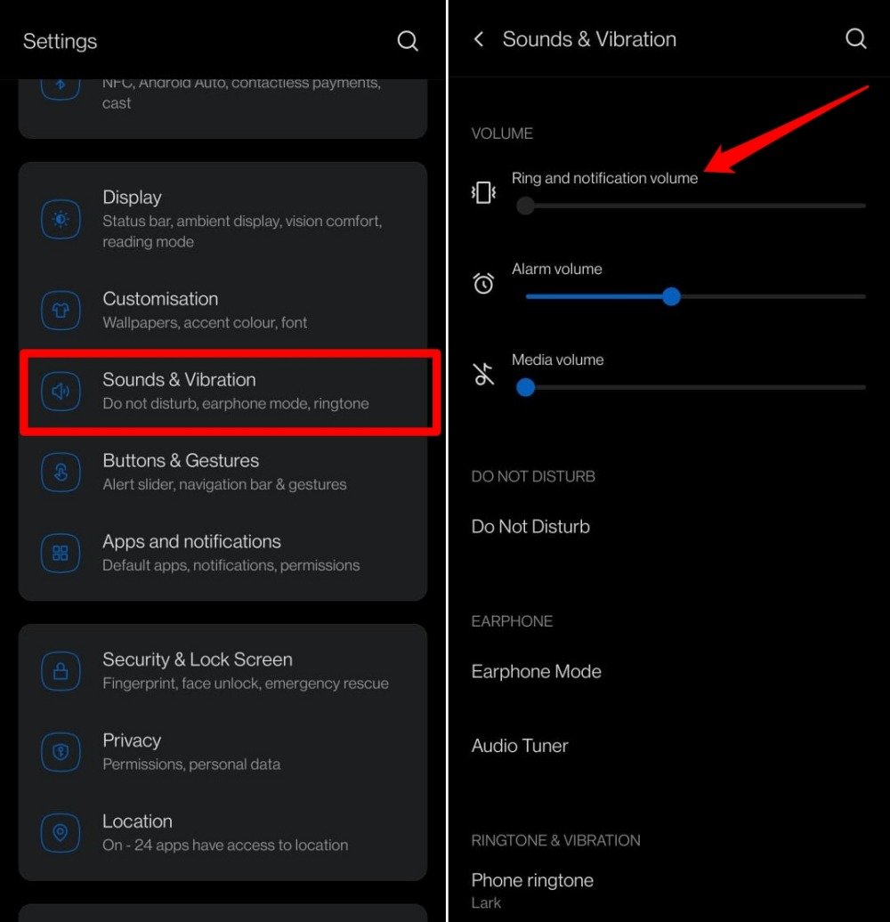 Проверьте громкость мелодии на Android