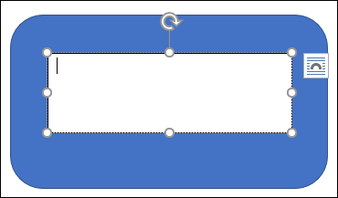 Создание текстового поля внутри фигуры