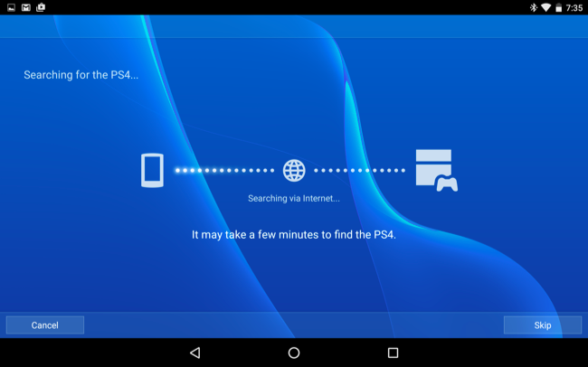 Сообщение об успешном подключении Remote Play