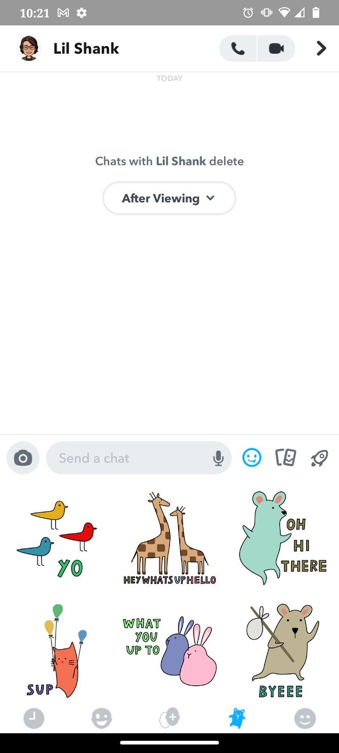 Животные-стикеры в Snapchat