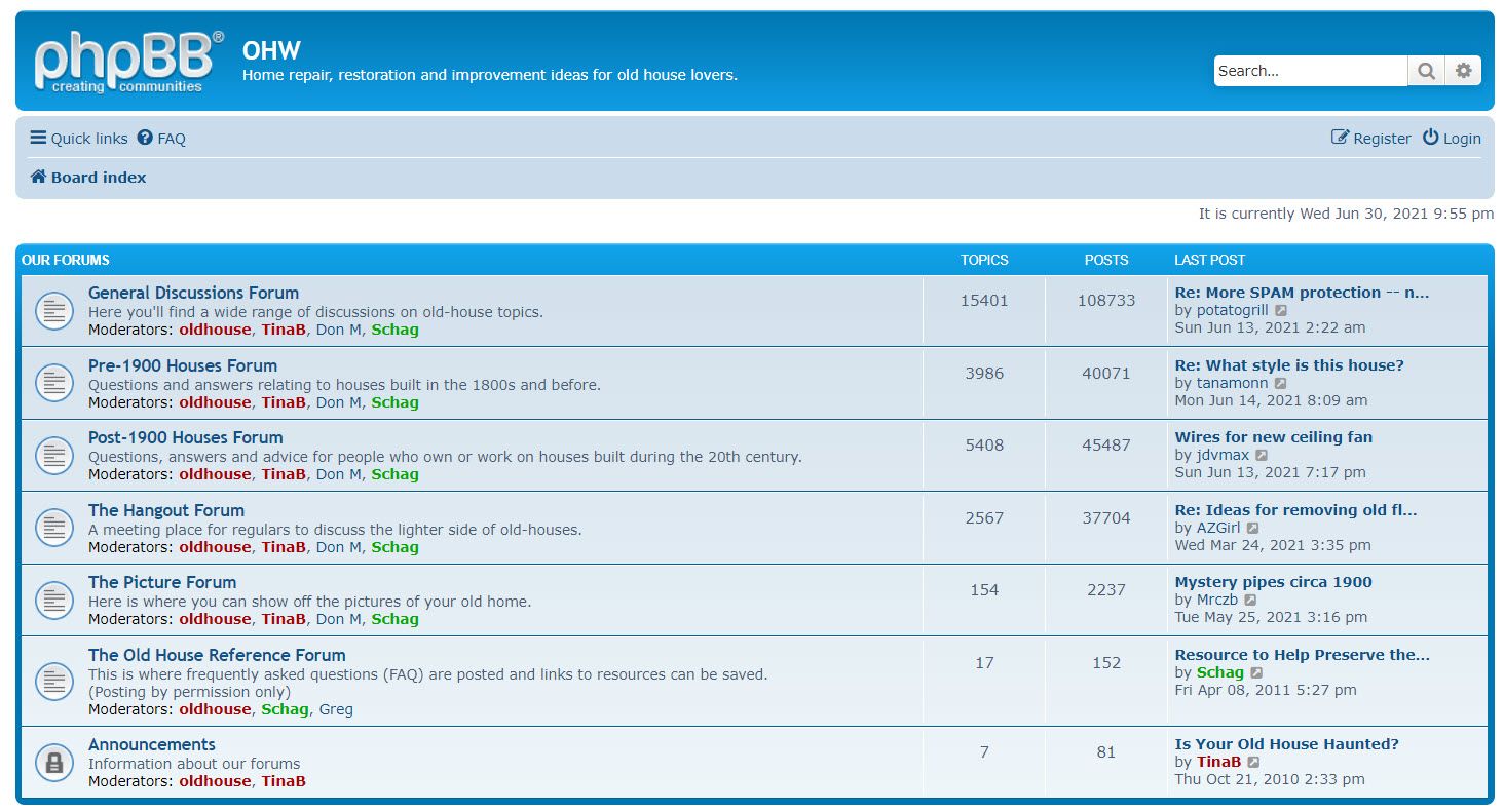 Форум Old House Web — обсуждения о старых домах