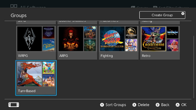 Switch Group Created and Saved