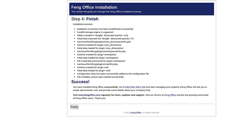 Форма входа Feng Office