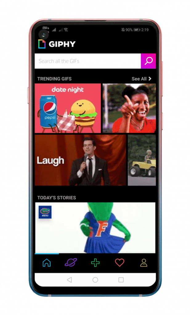 Загрузка выбранного GIF в GIPHY