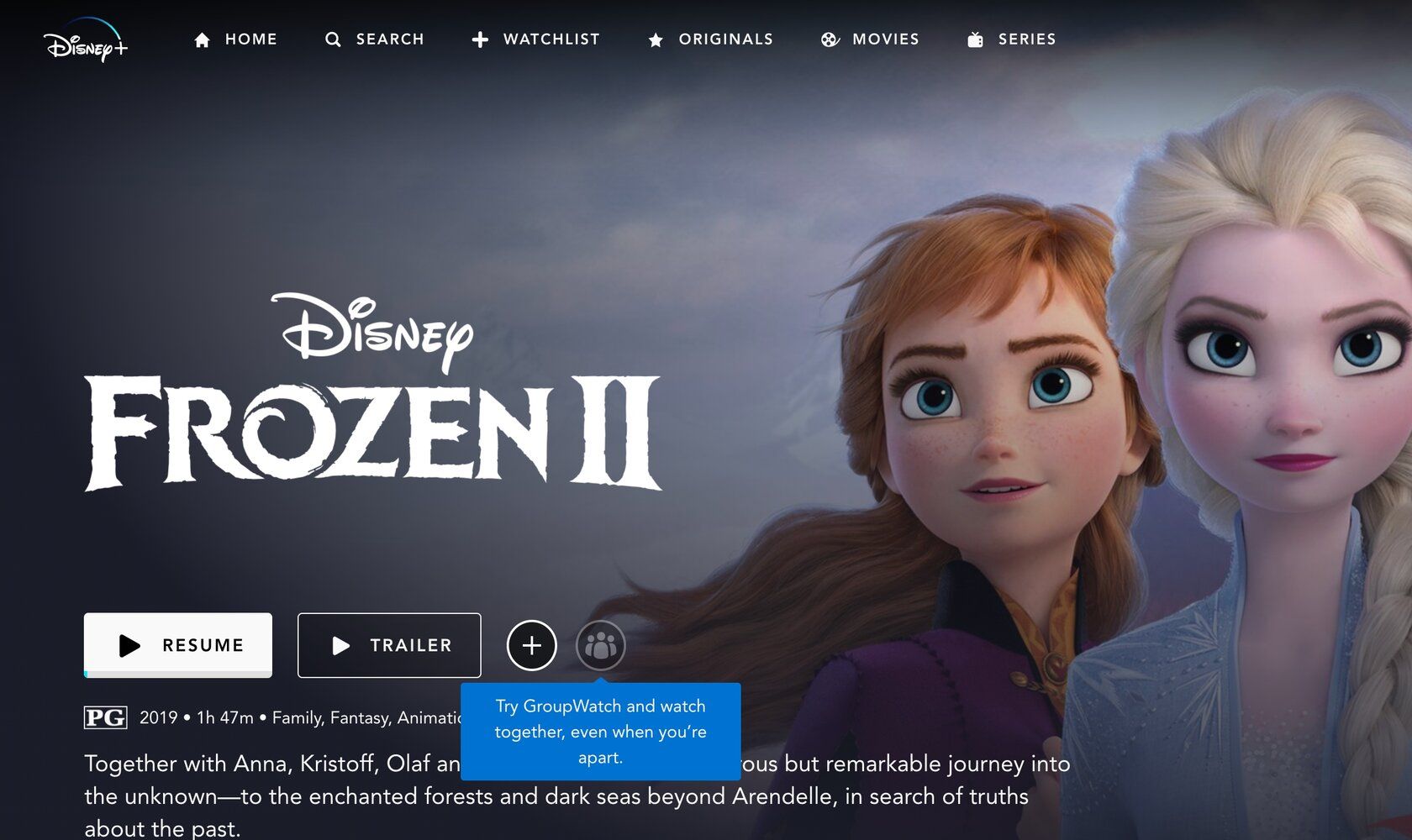 Скриншот: иконка GroupWatch с тремя аватарами