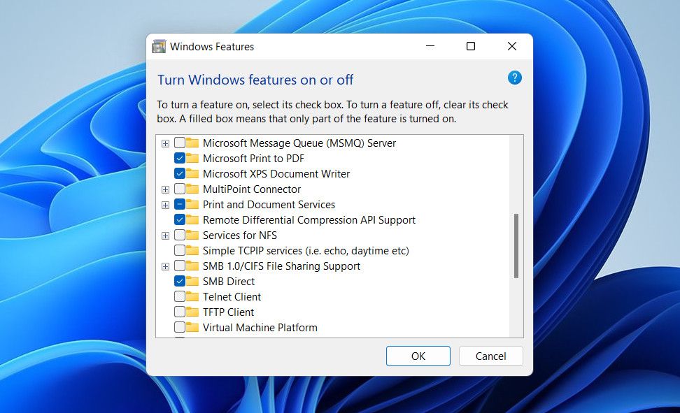 Отключение SMB 1.0 в компонентах Windows