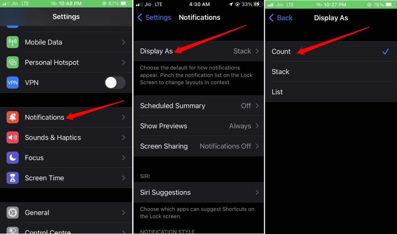 Счётчик уведомлений на экране блокировки iPhone