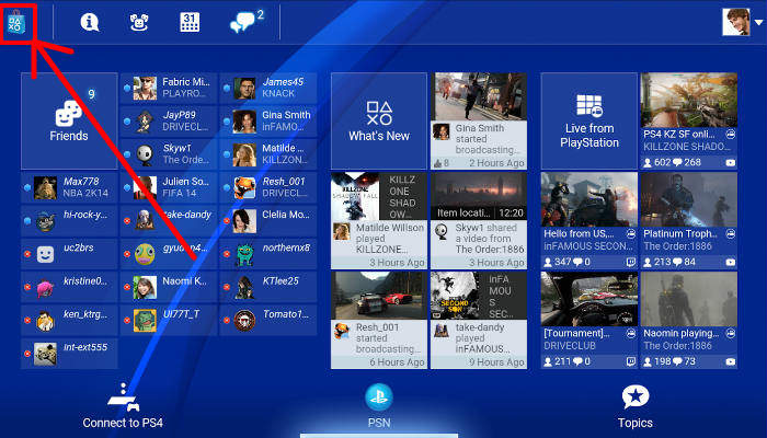 Icona PlayStation Store sull'app