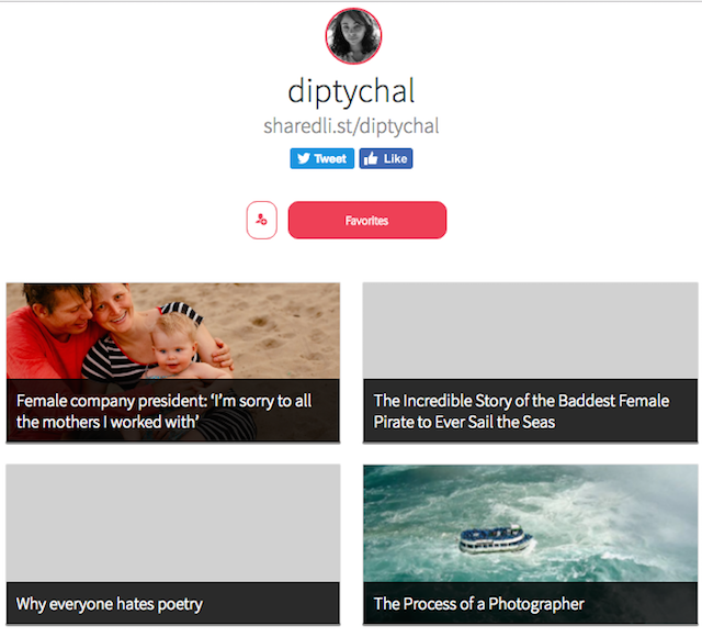 Интерфейс стороннего сервиса для публикации списка Pocket