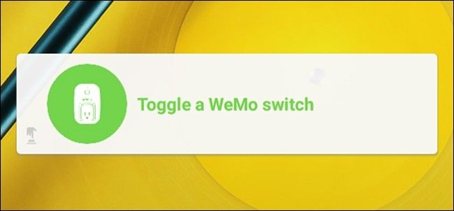 WeMo : contrôle depuis l’écran d’accueil