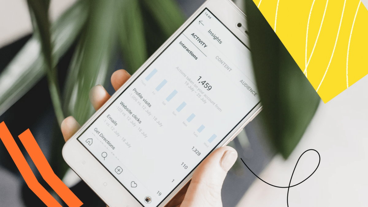 Schermata di Insights Instagram che mostra le prestazioni dei post e le metriche chiave